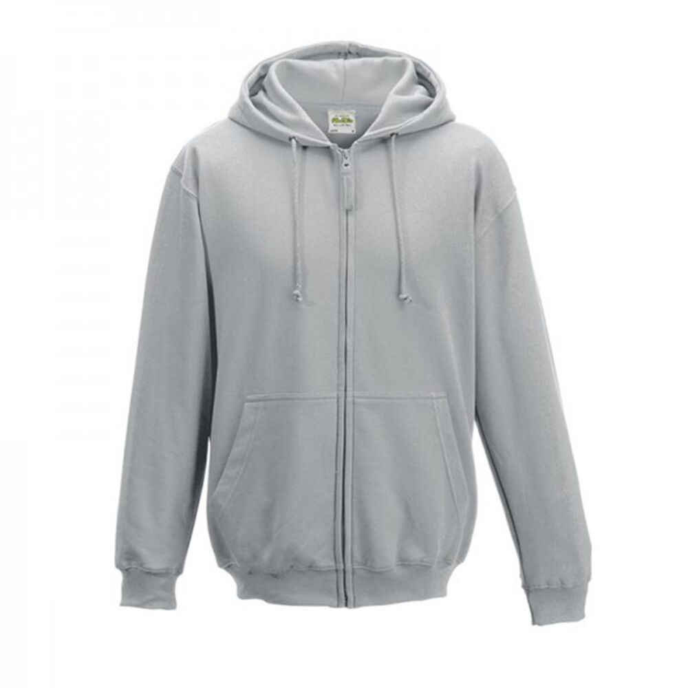 Awdis Plain Mens  Sweatshirt Hoodie Zoodie 18 Colours Szs  / Heather Gray
